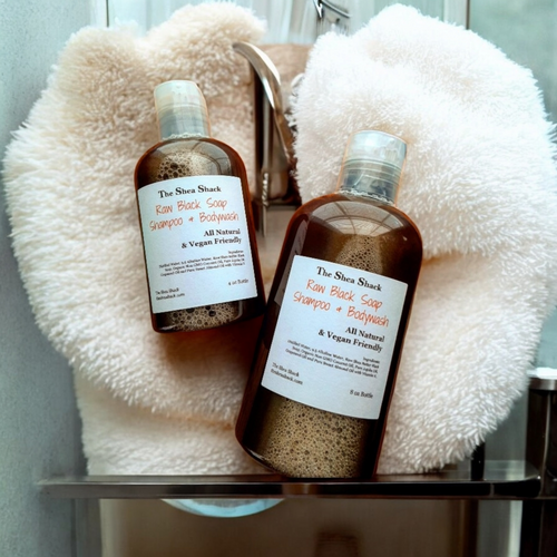 Raw Black Soap Shampoo Body Wash